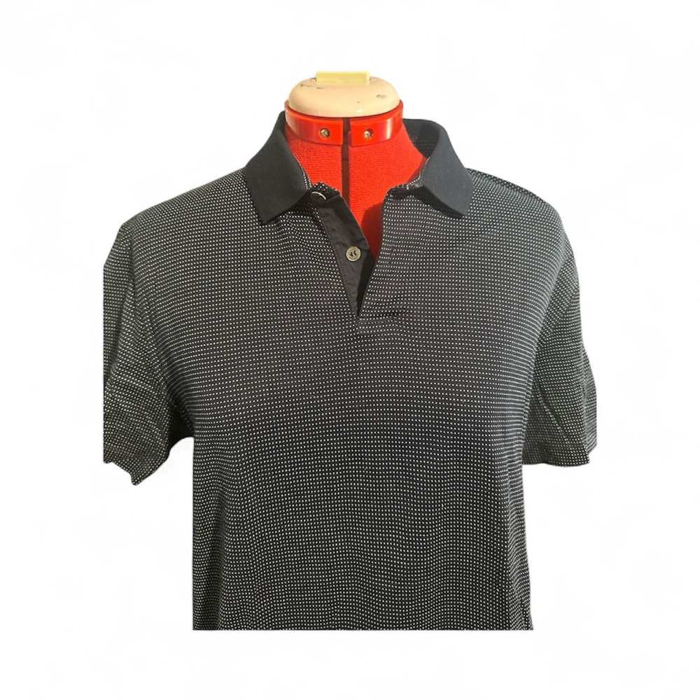 Theory Men's Black and Gray Polo Shirt - Picture 3 of 6
